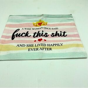 A Wise Woman Cloth Zip Makeup Bag